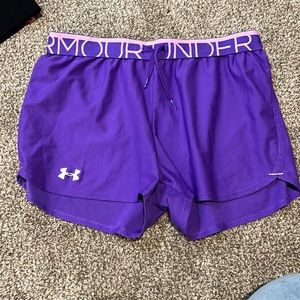 Under Armour purple athletic shorts size small